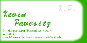 kevin pavesitz business card